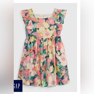 Gap 3T Easter Dress in Mosiac Spring Linen design
